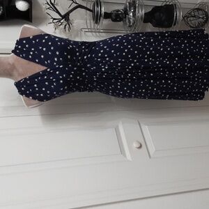 Loft, Size XS Sleeveless Dress, Soft Jersey Feel, Gathered Waist, Midi Length